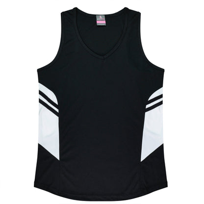BLACK/WHITE - Tasman Lady Singlets