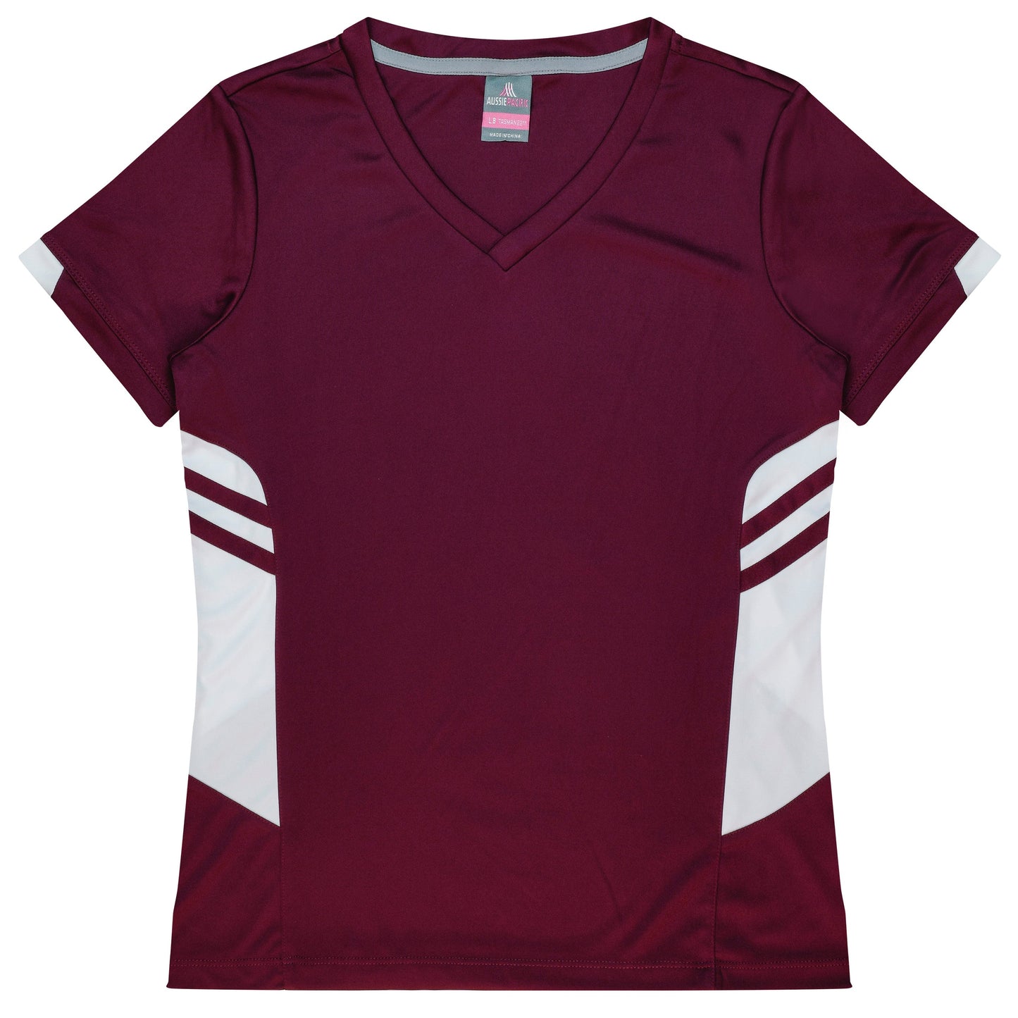 MAROON/WHITE - Tasman Lady Tees