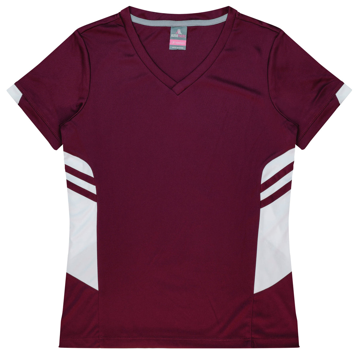 MAROON/WHITE - Tasman Lady Tees