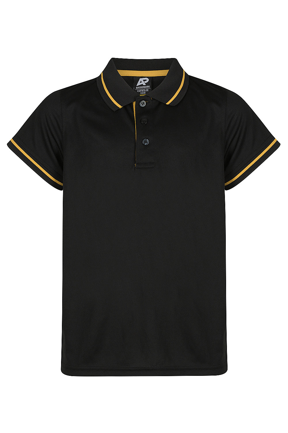 BLACK/GOLD - Cottesloe Kids Polos
