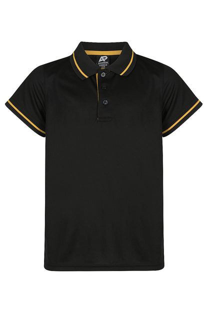 BLACK/GOLD - Cottesloe Kids Polos