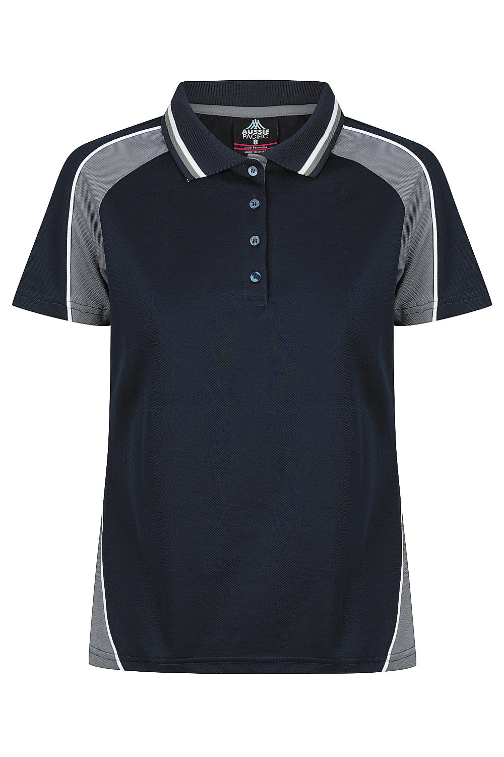 NAVY/ASHE/WHITE - Panorama Lady Polos