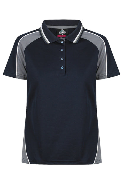 NAVY/ASHE/WHITE - Panorama Lady Polos