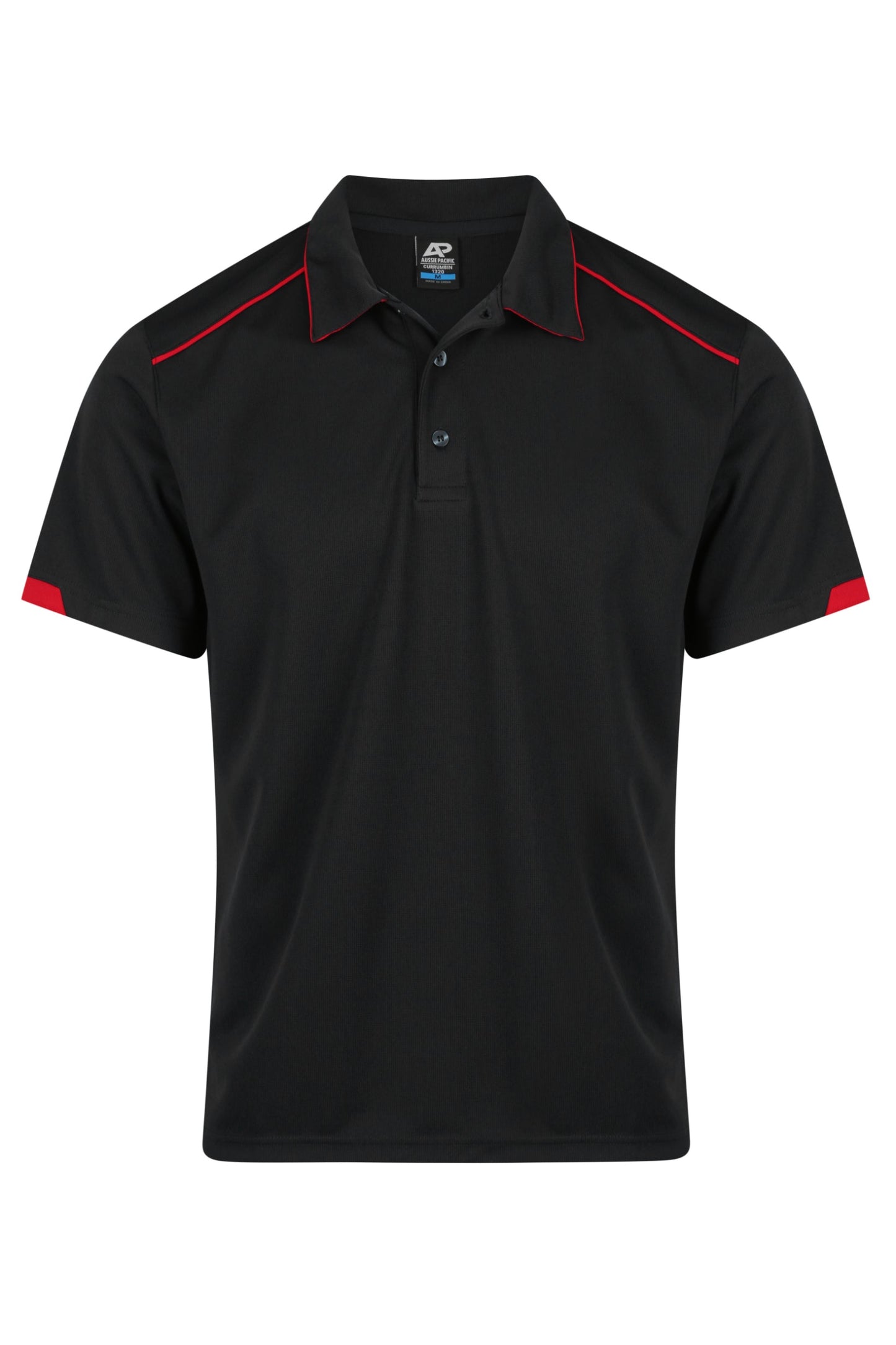 BLACK/RED - Currumbin Mens Polos