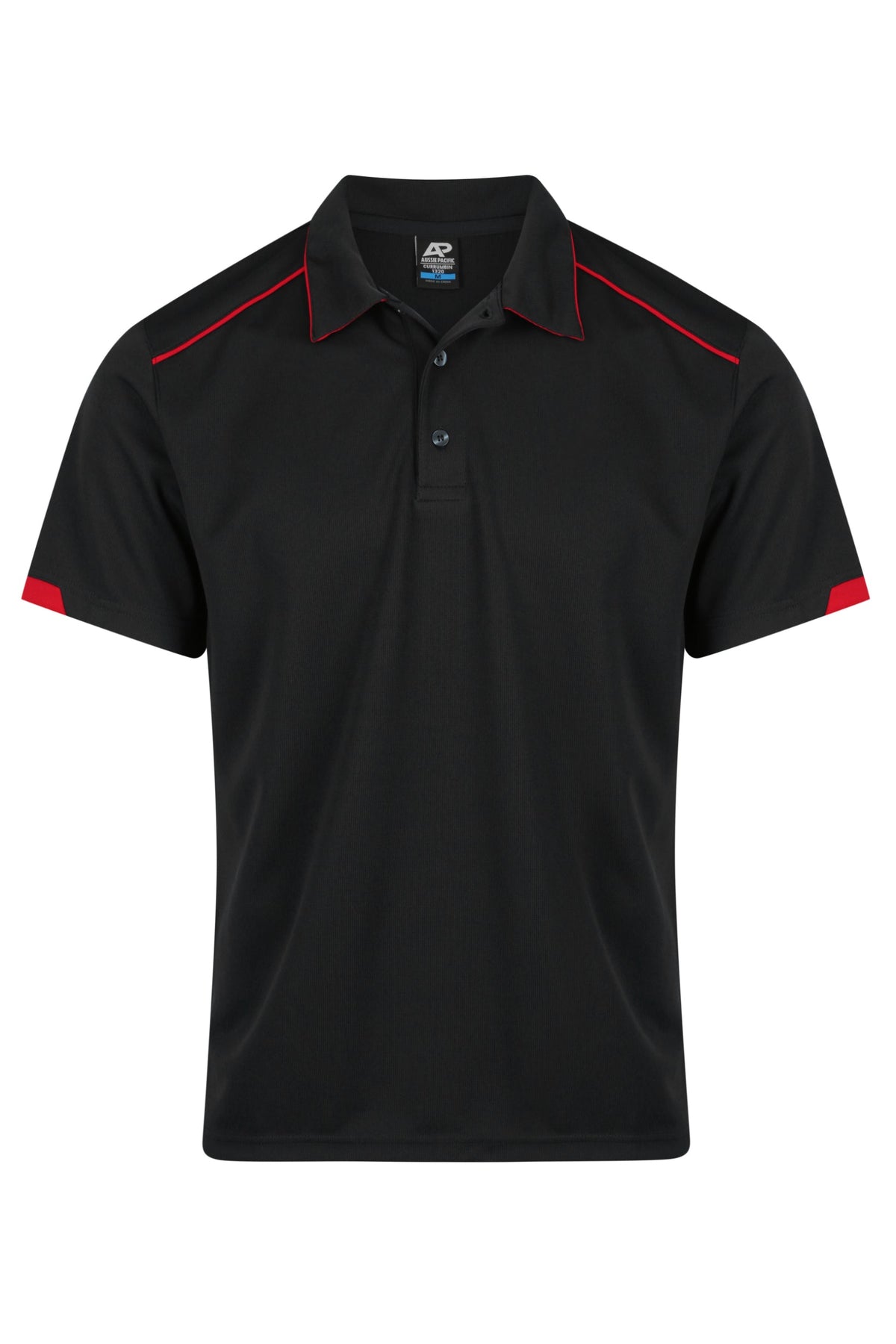 BLACK/RED - Currumbin Mens Polos