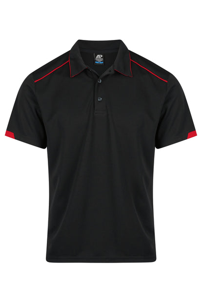 BLACK/RED - Currumbin Mens Polos