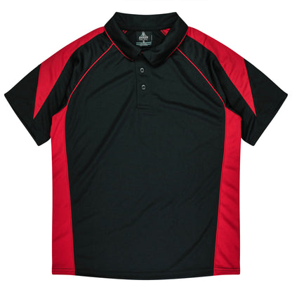 BLACK/RED - Premier Kids Polos