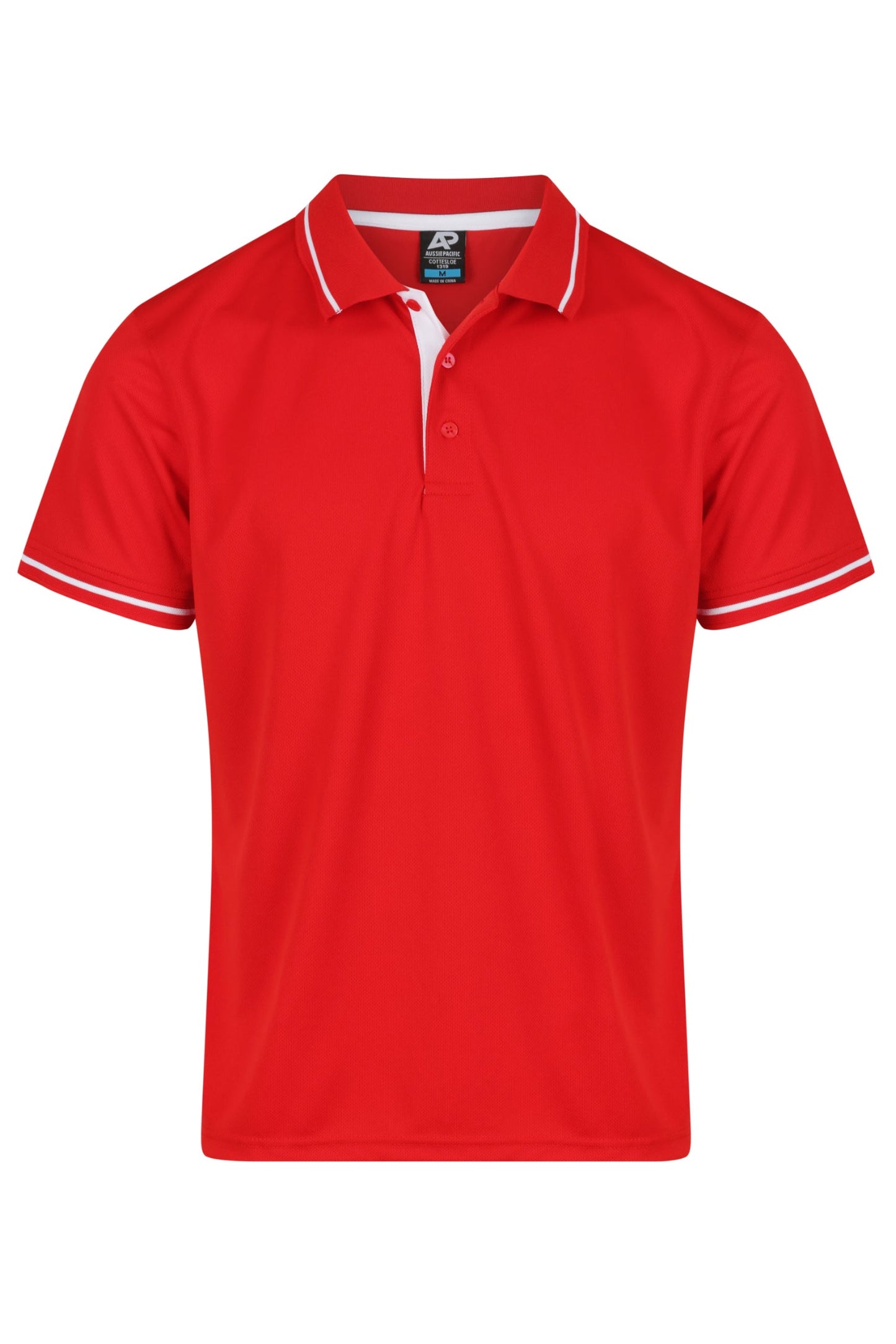 RED/WHITE - Cottesloe Mens Polos