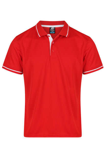 RED/WHITE - Cottesloe Mens Polos