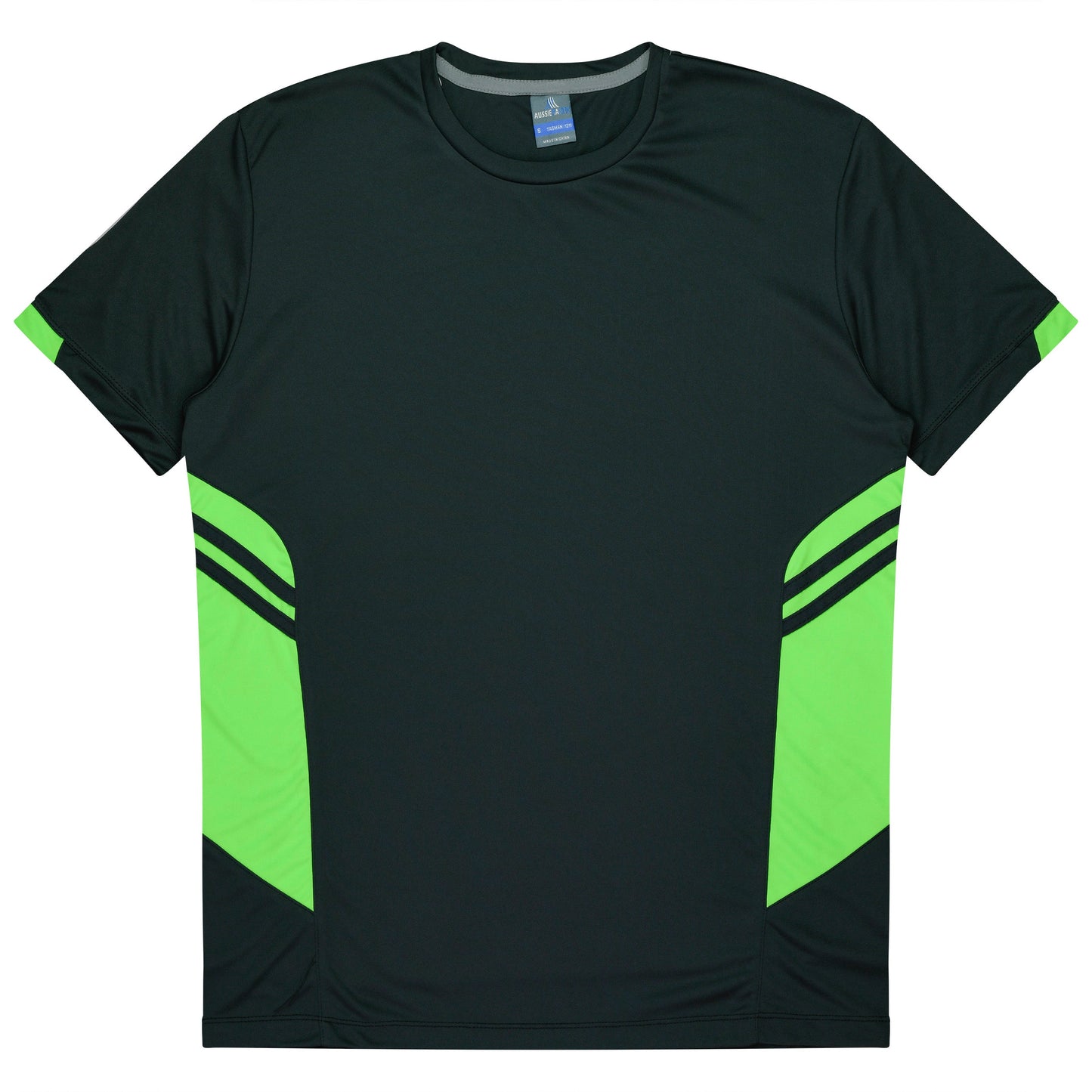 SLATE/NEON GREEN - Tasman Mens Tees