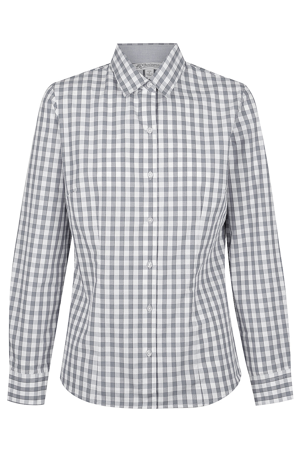 CHARCOAL/SILVER - Devonport Lady Shirt Long Sleeve
