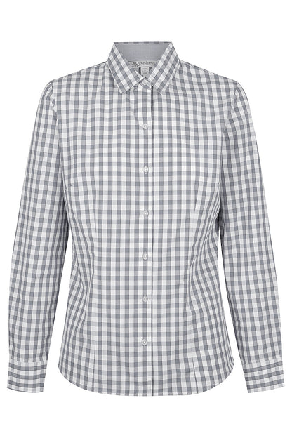 CHARCOAL/SILVER - Devonport Lady Shirt Long Sleeve