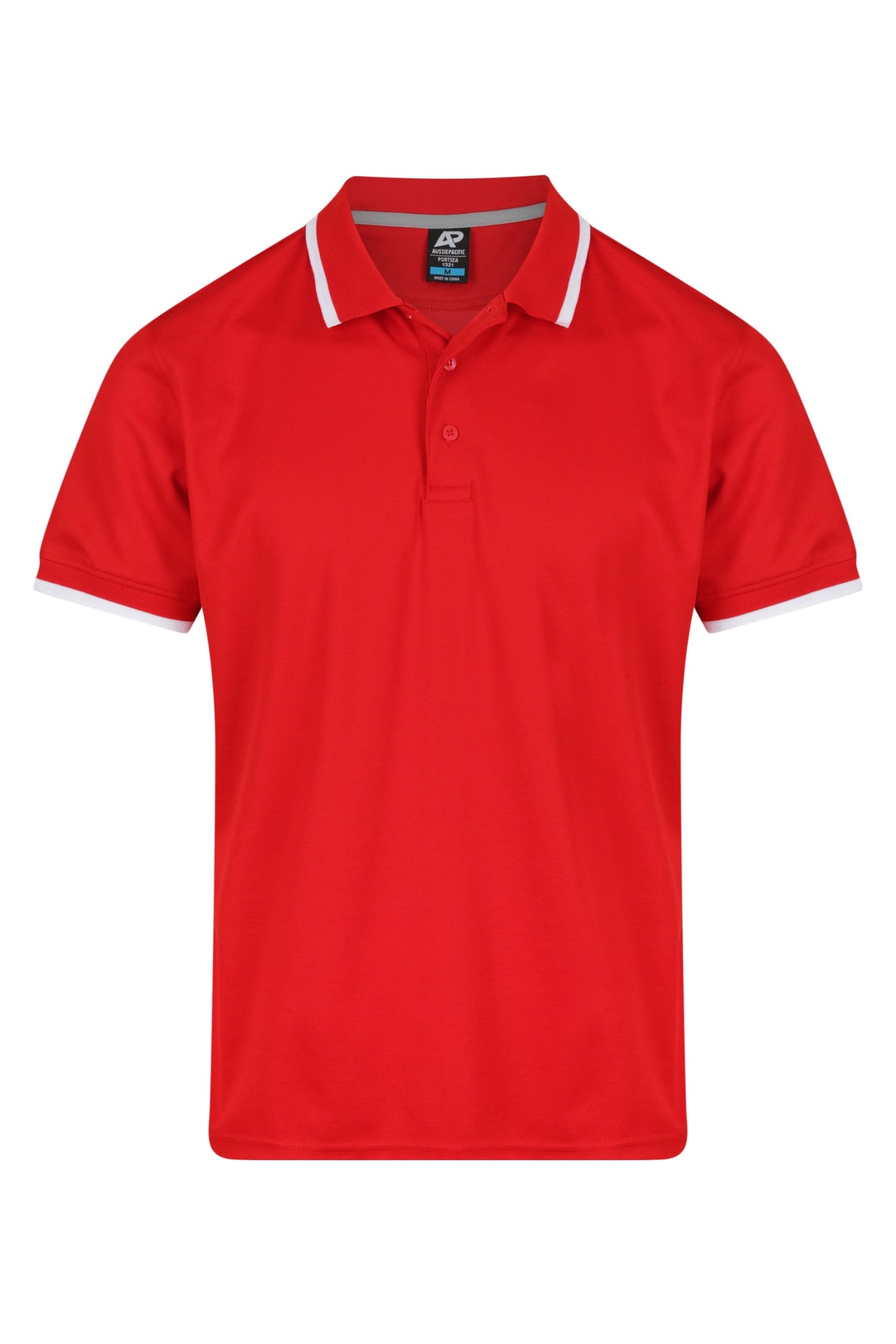 RED/WHITE - Portsea Mens Polos