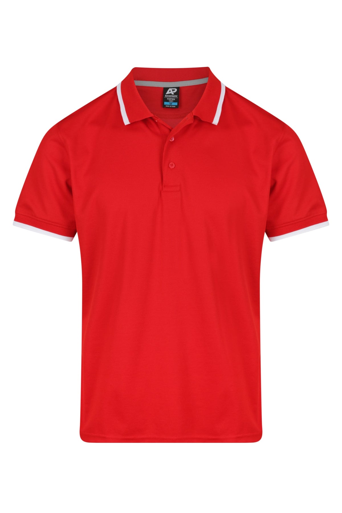 RED/WHITE - Portsea Mens Polos