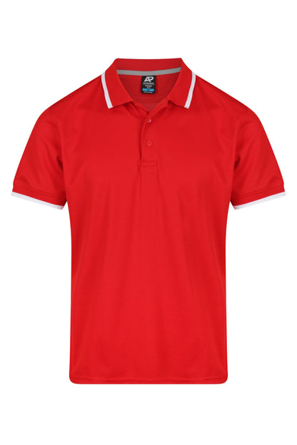 RED/WHITE - Portsea Mens Polos