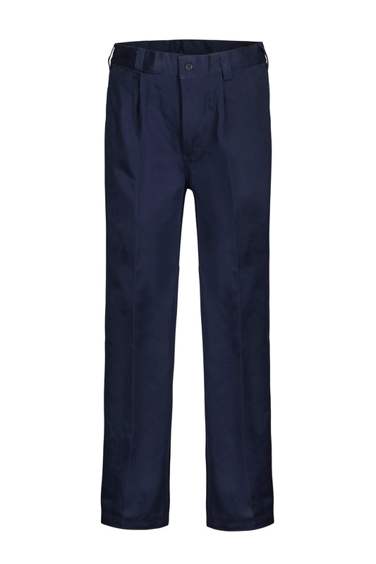 Workcraft WP3041 Mens Single Pleat Cotton Pant in Navy