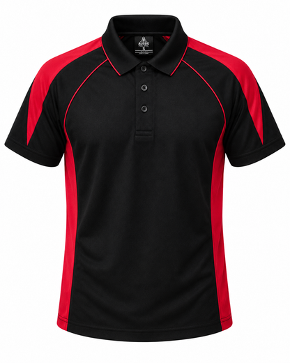 BLACK/RED - Premier Mens Polos