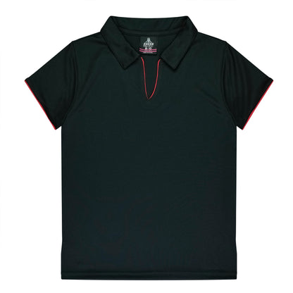 BLACK/RED - Yarra Lady Polos