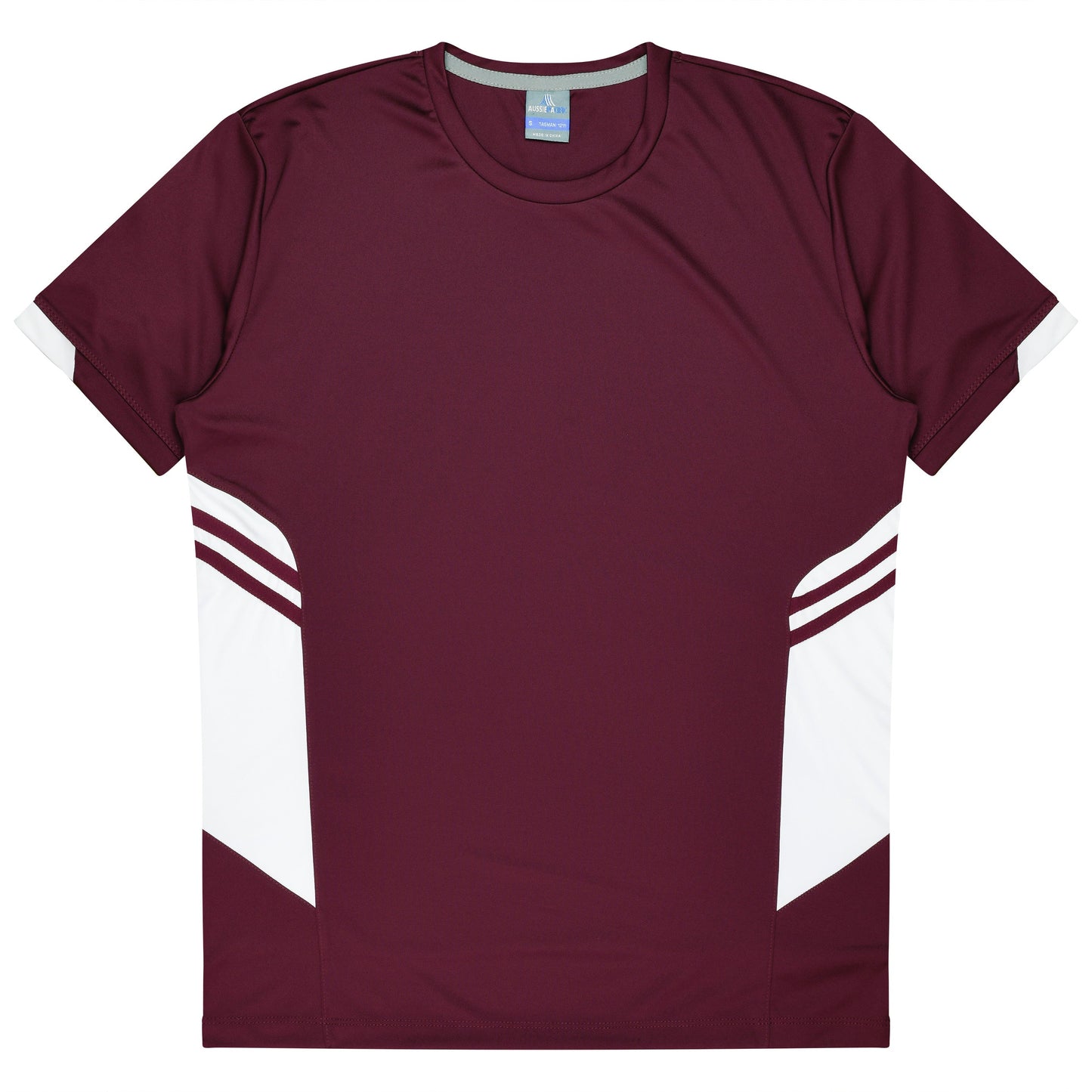 MAROON/WHITE - Tasman Mens Tees