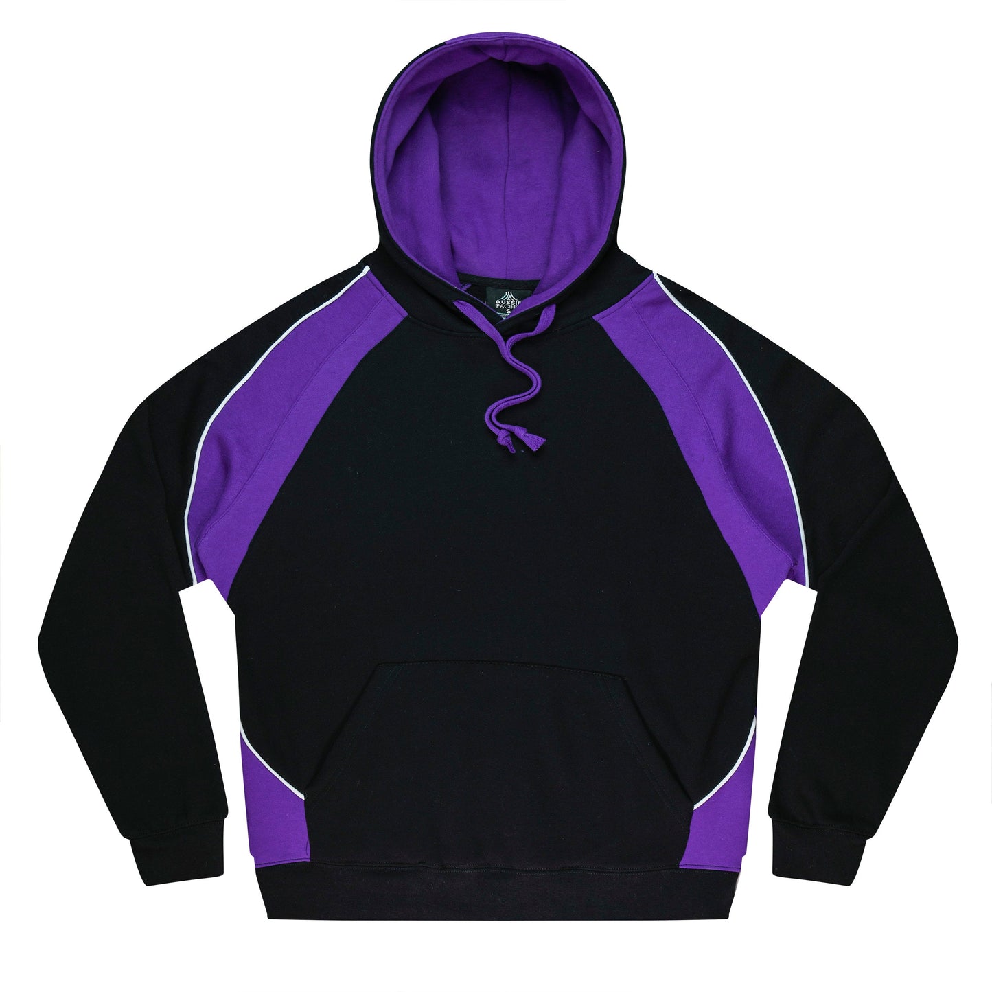 BLACK/ELECTRIC PURPLE/WHITE - Huxley Mens Hoodies