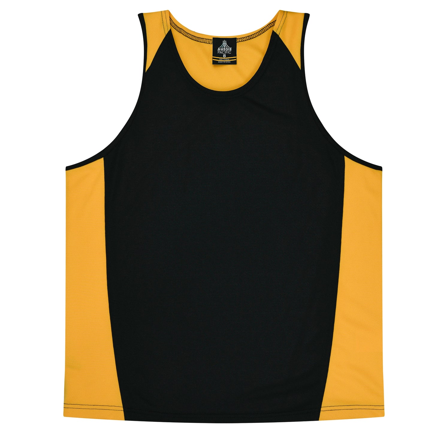 BLACK/GOLD - Premier Kids Singlets