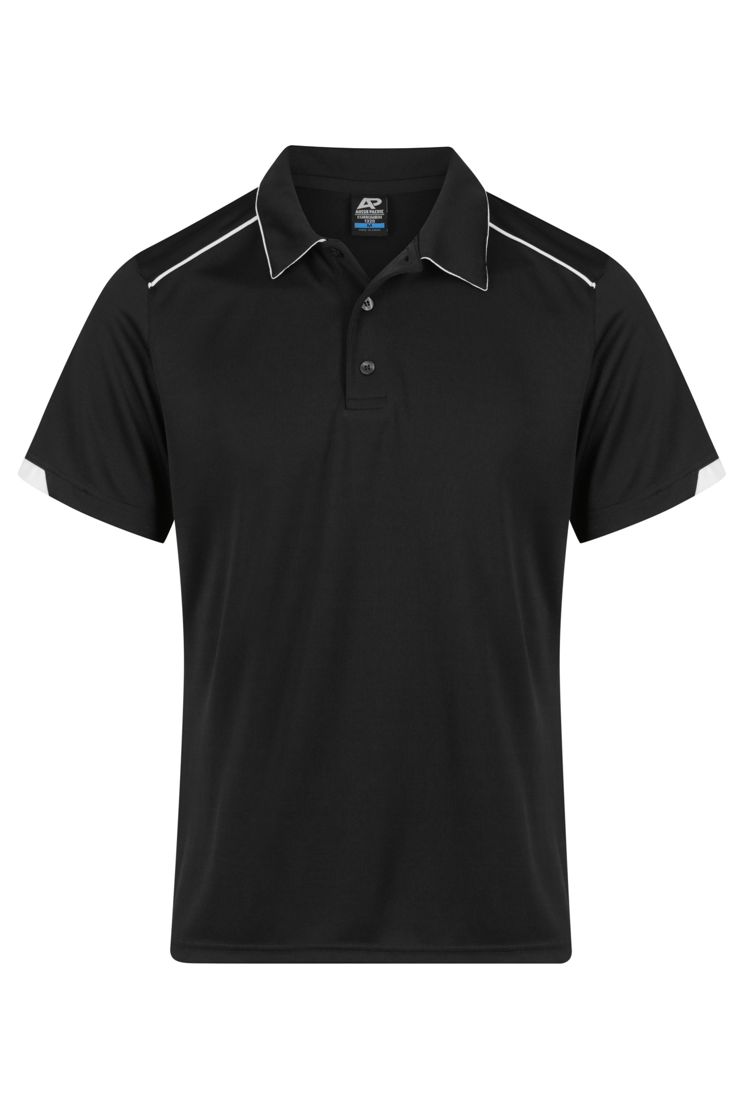 BLACK/WHITE - Currumbin Mens Polos