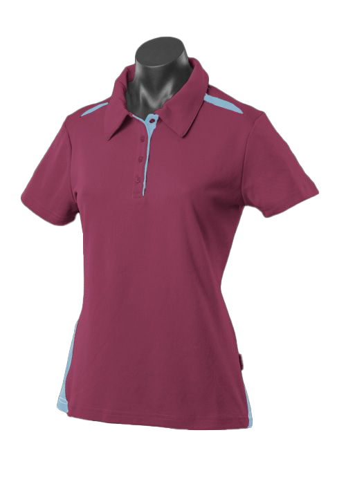 MAROON/SKY - Paterson Lady Polos