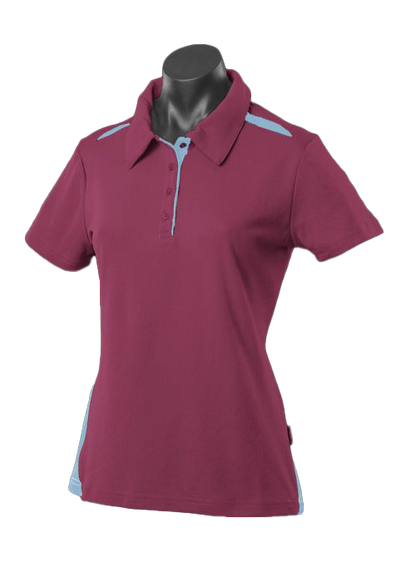 MAROON/SKY - Paterson Lady Polos