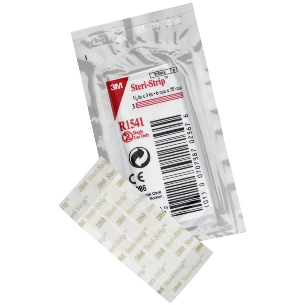 SOLVENTUM 3M1541B Steri-Strip Skin Closures 6mm x 75mm Box of 50