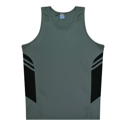 ASHE/BLACK - Tasman Kids Singlets