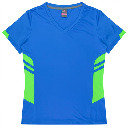 CYAN/NEON GREEN - Tasman Lady Tees