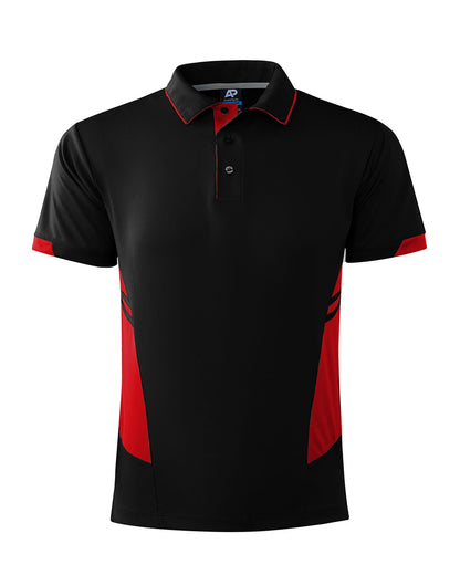 BLACK/RED - Tasman Mens Polos