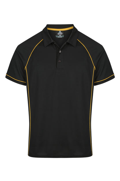 BLACK/GOLD - Endeavour Mens Polos