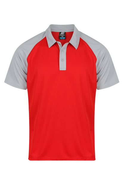 RED/SILVER - Manly Mens Polos