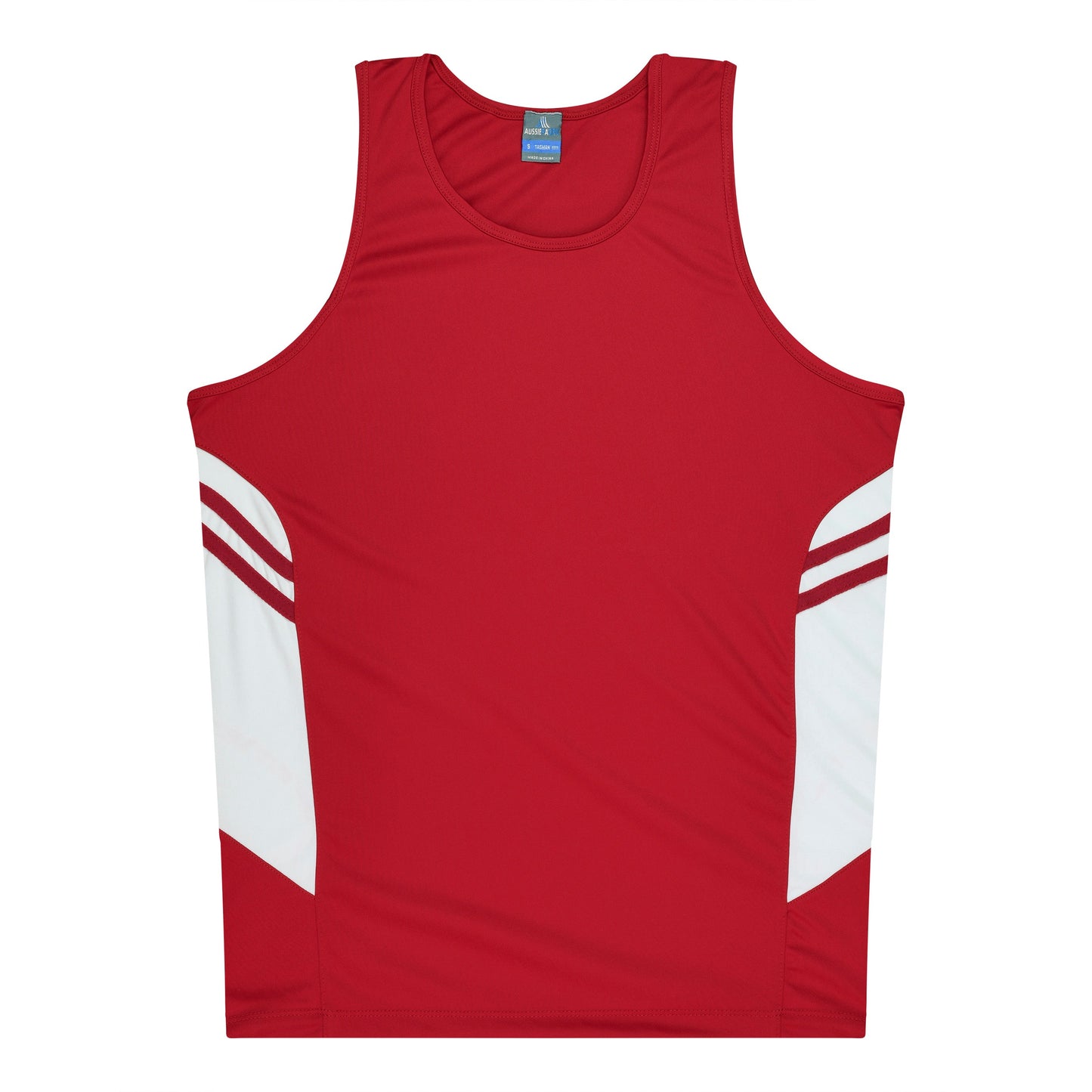 RED/WHITE - Tasman Kids Singlets