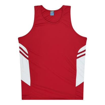RED/WHITE - Tasman Kids Singlets