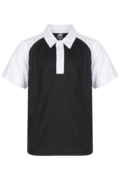 BLACK/WHITE - Manly Kids Polos