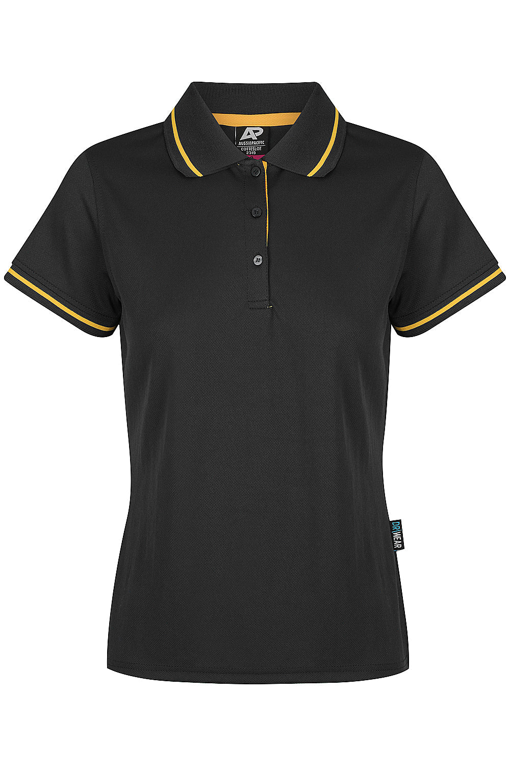 BLACK/GOLD - Cottesloe Lady Polos