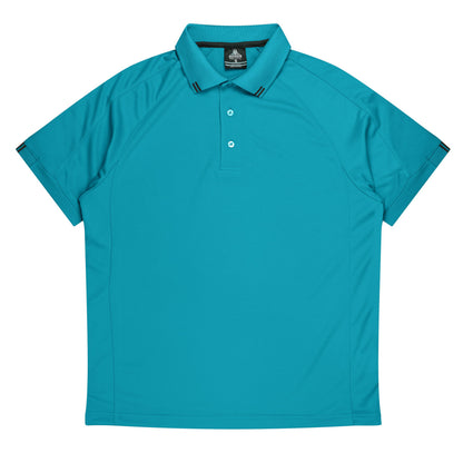 TEAL/BLACK - Flinders Mens Polos