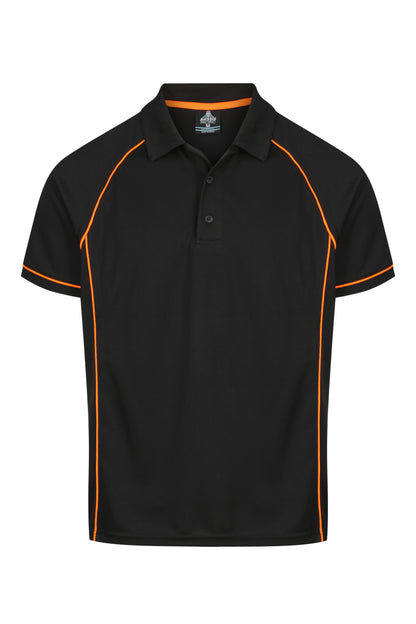 BLACK/ORANGE - Endeavour Mens Polos