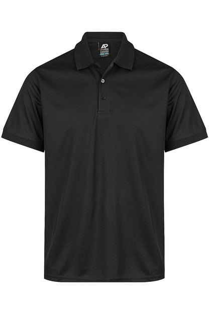 Black - Lachlan Mens Polos