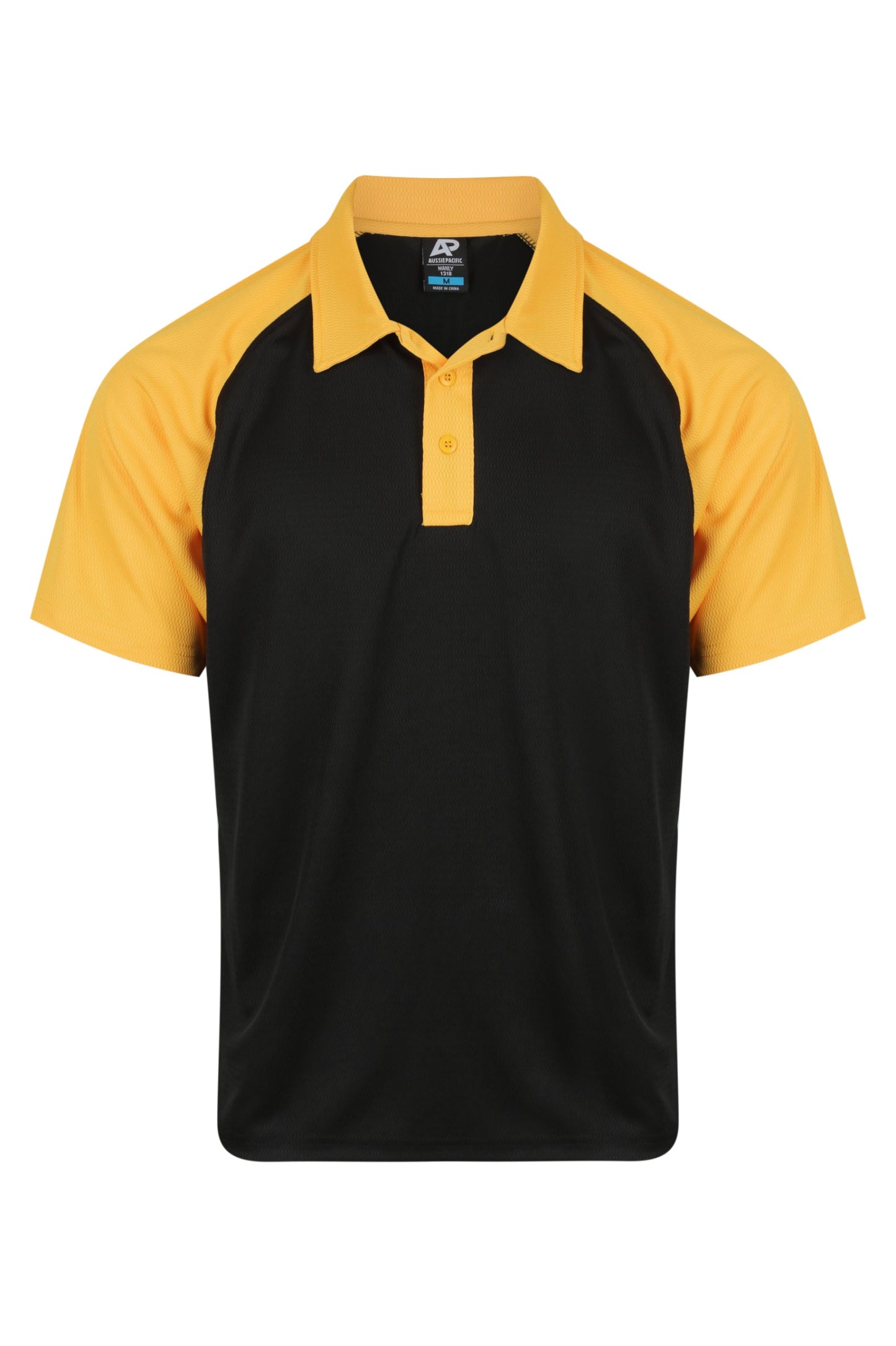 BLACK/GOLD - Manly Mens Polos