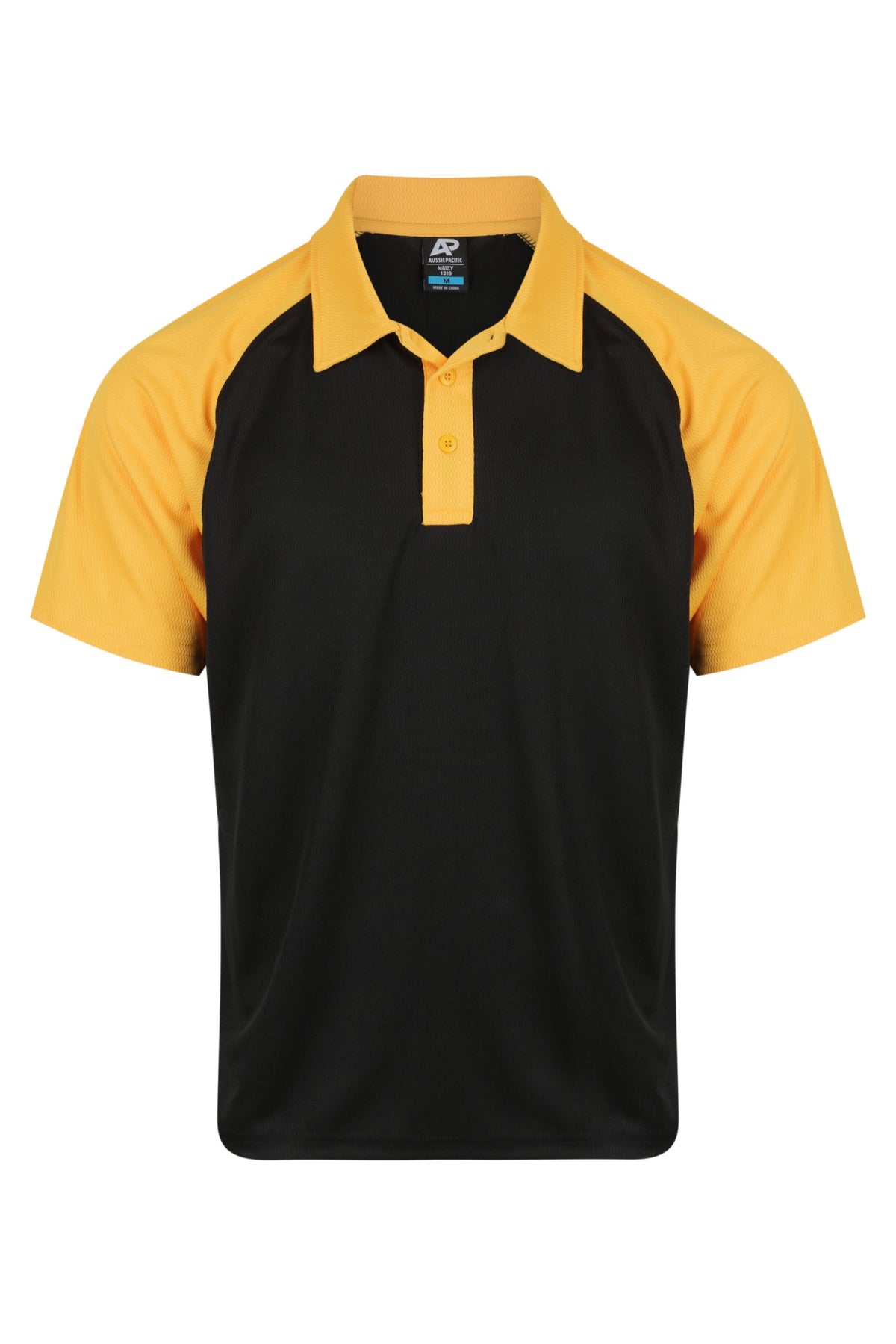 BLACK/GOLD - Manly Mens Polos
