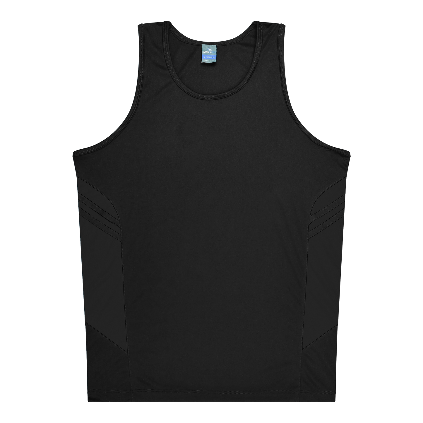 Black - Tasman Kids Singlets