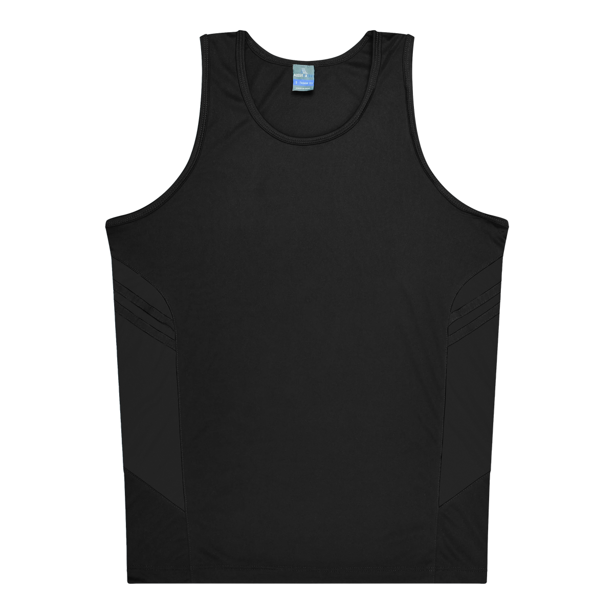 Black - Tasman Kids Singlets