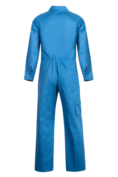Workcraft WC3058 Mens Poly/Cotton Coveralls in Mid Blue