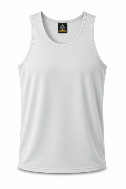 White - Botany Mens Singlets