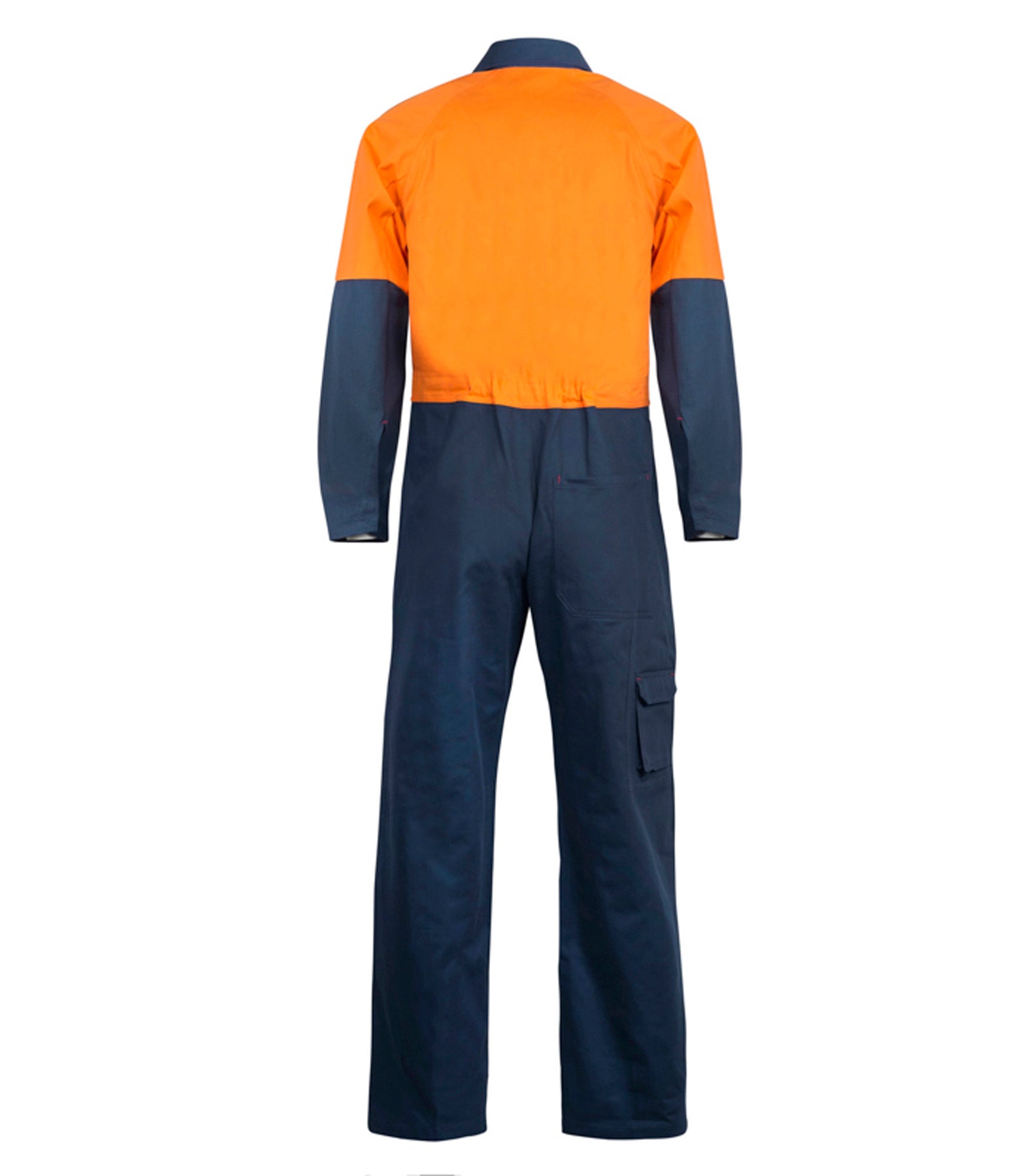 Workcraft WC3059 Mens Hi Vis Poly/Cotton Coveralls in Orange/Navy