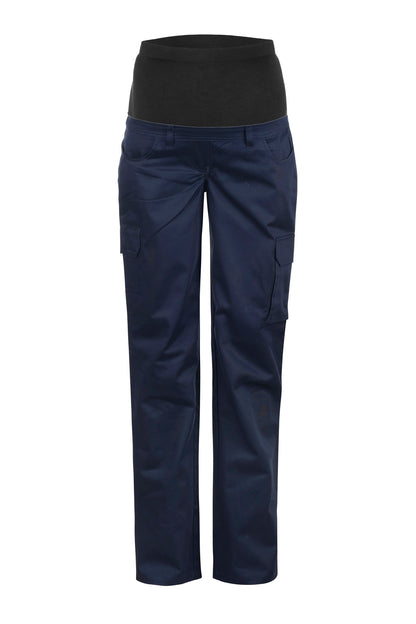 Workcraft WPL081 Ladies Maternity Cargo Cotton Drill Trouser in Navy