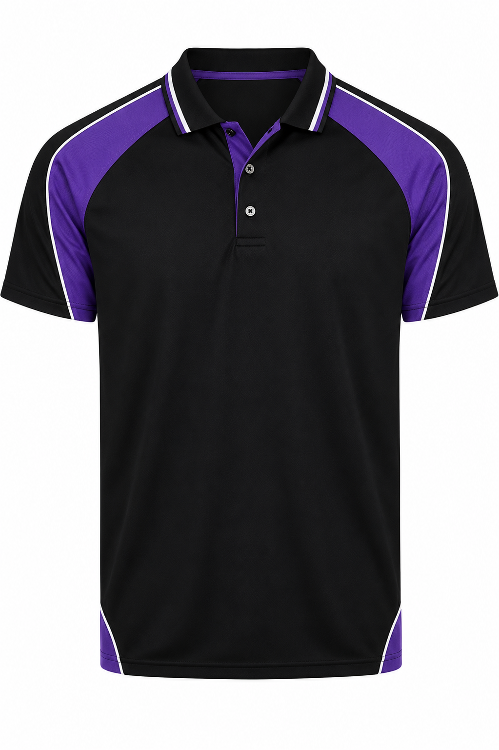 BLACK/ELECTRIC PURPLE/WHITE - Panorama Kids Polos